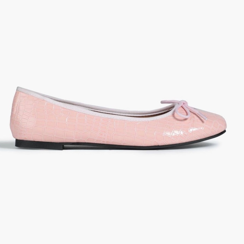 FRENCH SOLE Amelia Croc Effect Leather Ballet Flats - Women’s US 6.5 & 7.5 - New - Picture 3 of 8